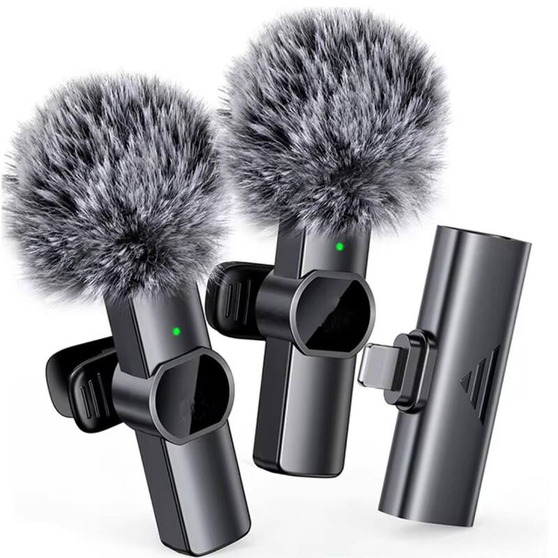 Front. Cubilan - Wireless Lavalier Microphone for iPhone & iPad, Plug & Play Noise Canceling Lapel Mic for TikTok, Vlog & YouTube - Black.