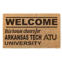 Jardine - Arkansas Tech 18" x 30" Welcome Doormat - Brown