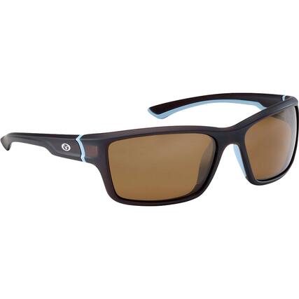 Front. Flying Fisherman - Flying Fisherman Cove Polarized Sunglasses - Matte Crystal Tobacco/Amber - Matte Crystal/Amber.