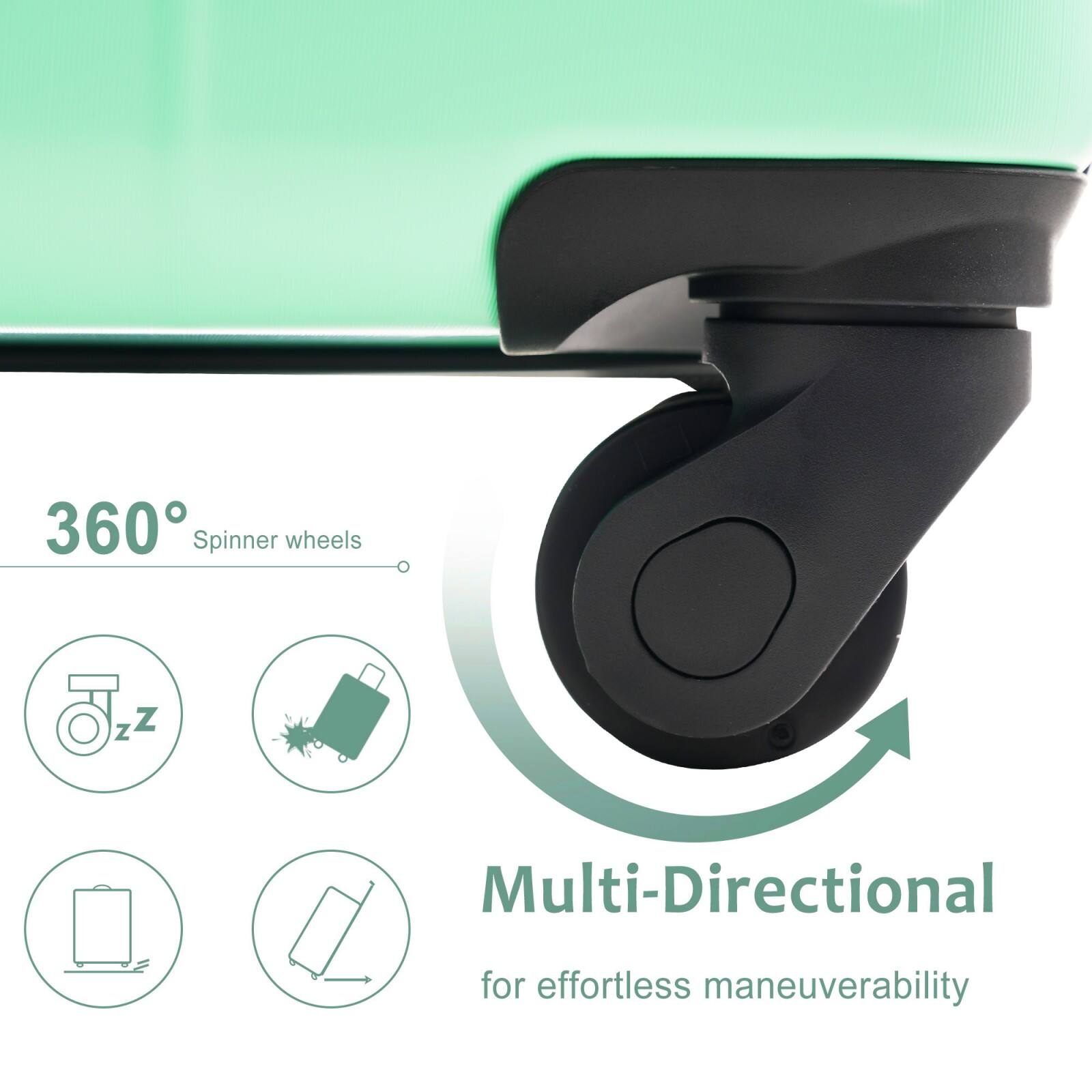 360° Spinner wheels

Multi-Directional for effortless maneuverability