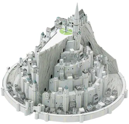 Front. Metal Earth - Metal Earth Premium Series Minas Tirith 3D Metal Model Kit Fascinations - Silver.