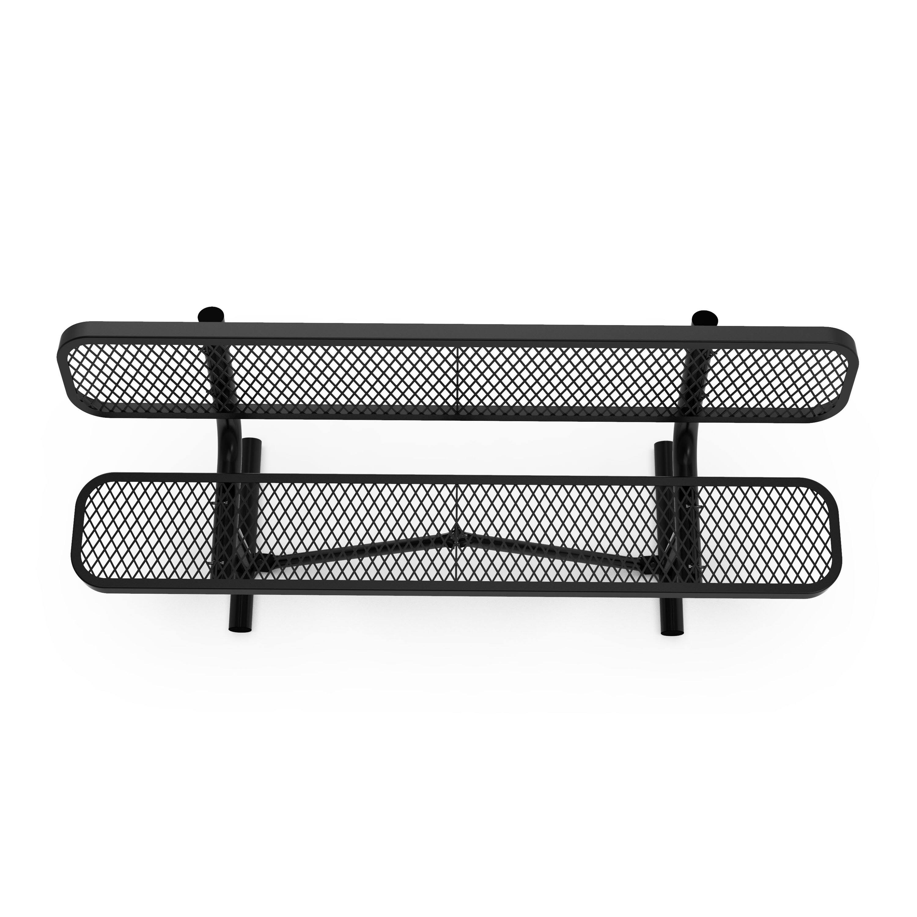 Alt View 1. Flash Furniture - Sigrid 6' Outdoor Bench with Backrest, Commercial Grade Expanded Metal Mesh Seat and Backrest and Steel Frame in Black w - Black.
