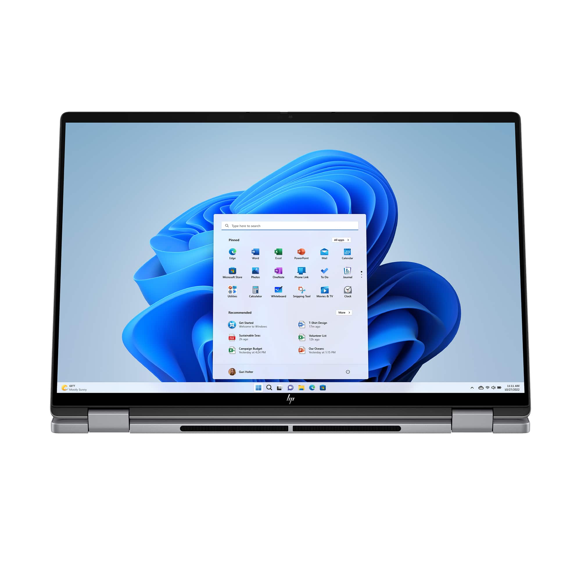 Alt View 11. HP - OmniBook X Flip 2-in-1 16" 2K Touch-Screen Laptop - AMD Ryzen 5 220 2025 - 8GB Memory - 512GB SSD - Meteor Silver.