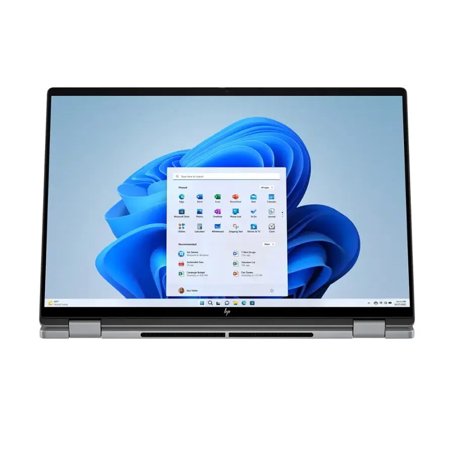 Alt View 11. HP - OmniBook X Flip 2-in-1 16" 2K Touch-Screen Laptop - AMD Ryzen 5 - 8GB Memory - 512GB SSD - Meteor Silver.