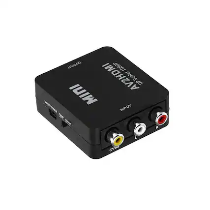 OUTPUT 1080P AV2HDMI Scaler UP
USB/POWER MINI
INPUT 12
1080P
CVBS
L
R