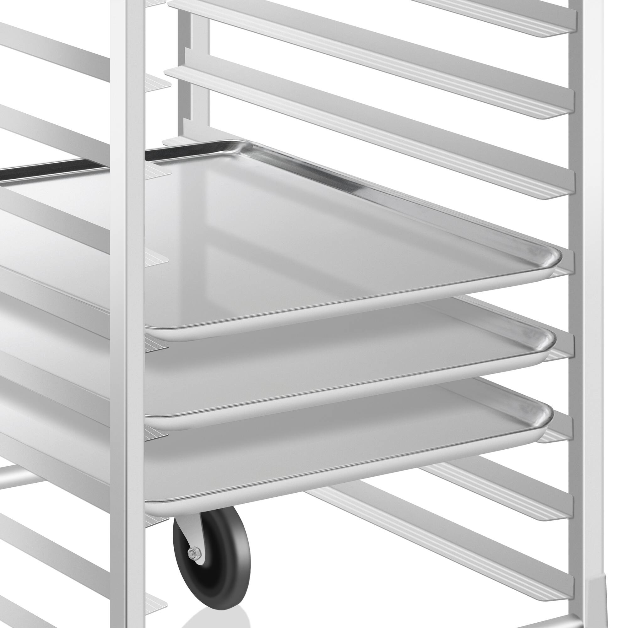 Alt View 3. GRIDMANN - 10 Sheet Commercial Kitchen Bakery Rack - Silver.