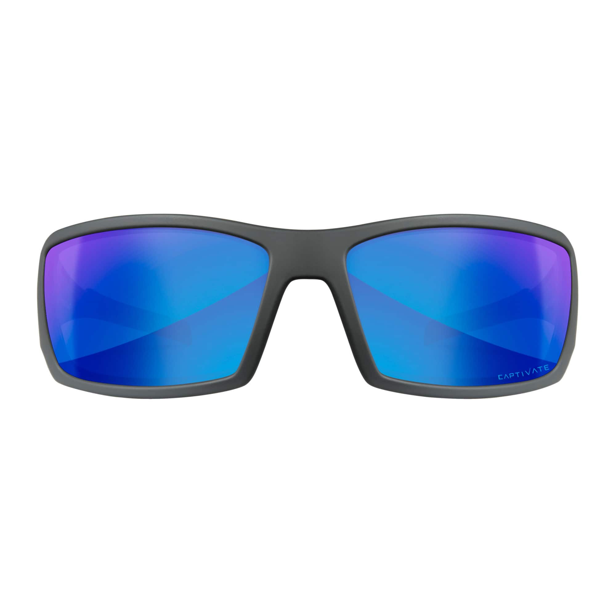 Wiley X - Wiley-X WX Twisted Sunglasses (Polarized Mirror Lens, Matte Gray Frame) - Blue