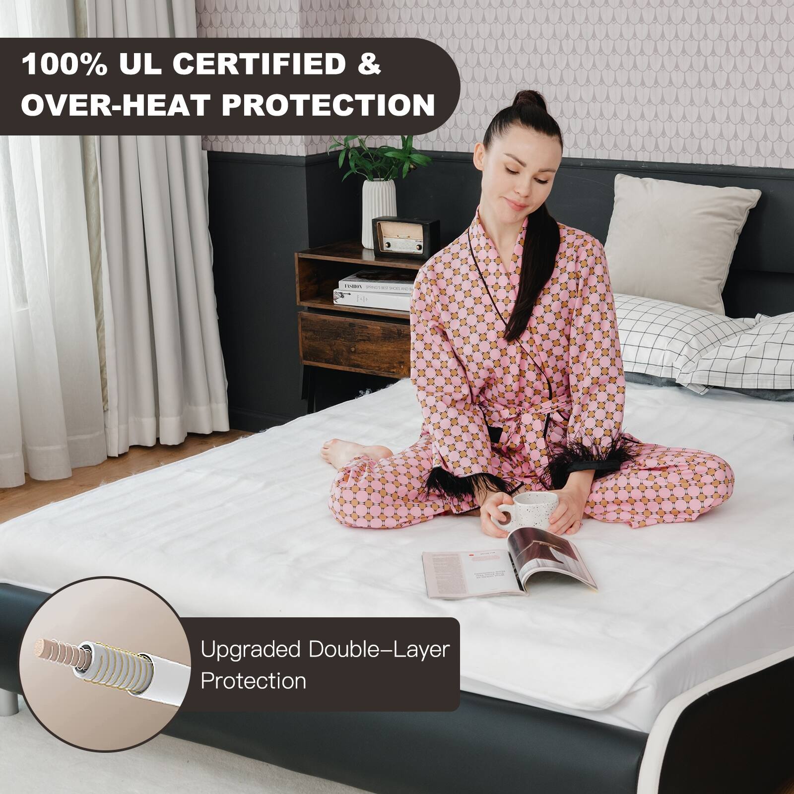100% UL CERTIFIED & OVER-HEAT PROTECTION

Upgraded Double-Layer Protection