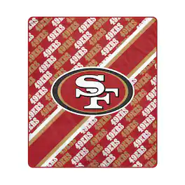 Pegasus - San Francisco 49ers 60" x 70" Diagonal Lined Wordmark Ultra Soft Blanket - Multicolor