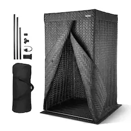 VEVOR - Portable Vocal Booth, 6.56 ft Height, Pro-Grade Recording Studio with Travel Bag, Mobile Tablet Stand - Black