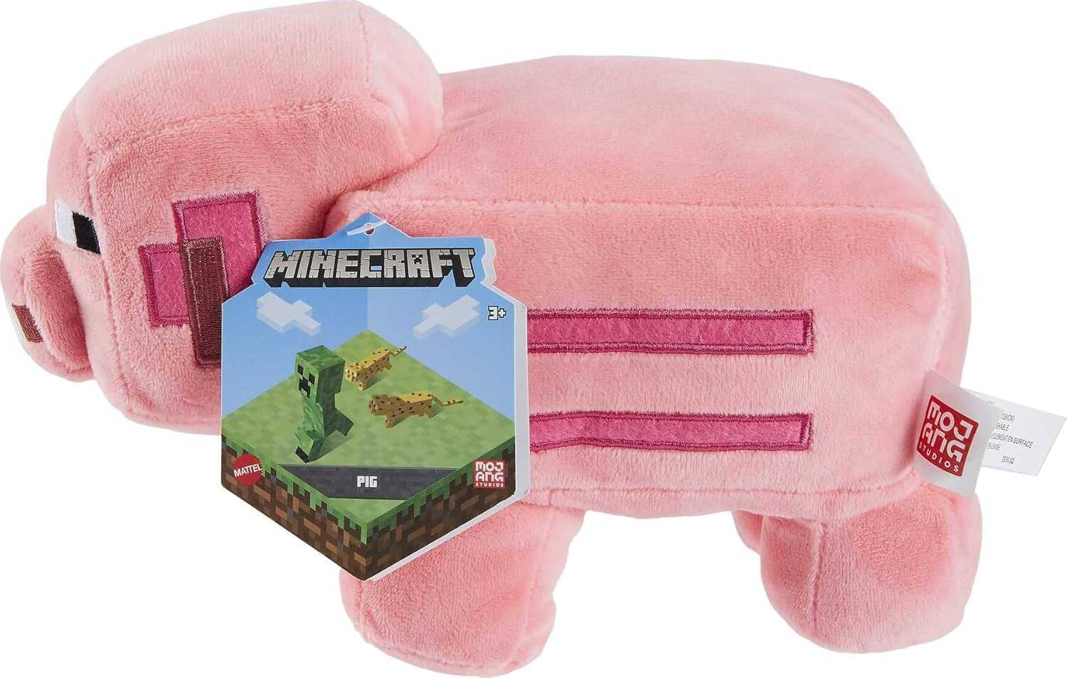 MINECRAFT 3+  
MATTEL  
MOJANG STUDIOS  
PIG  
ANG VLRMENTE ENTENBURFACE T1  
PORTE BURFACE OE