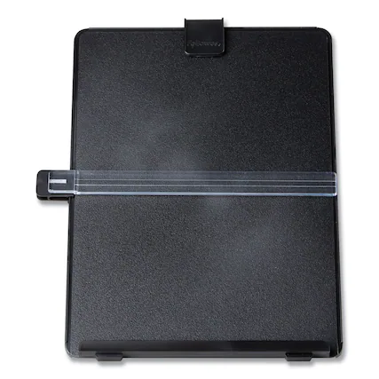 Front. Fellowes - 21106 125 Sheet Capacity Plastic Non-Magnetic Desktop Copyholder - Black.