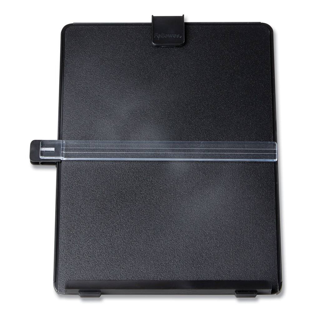 Front. Fellowes - 21106 125 Sheet Capacity Plastic Non-Magnetic Desktop Copyholder - Black.