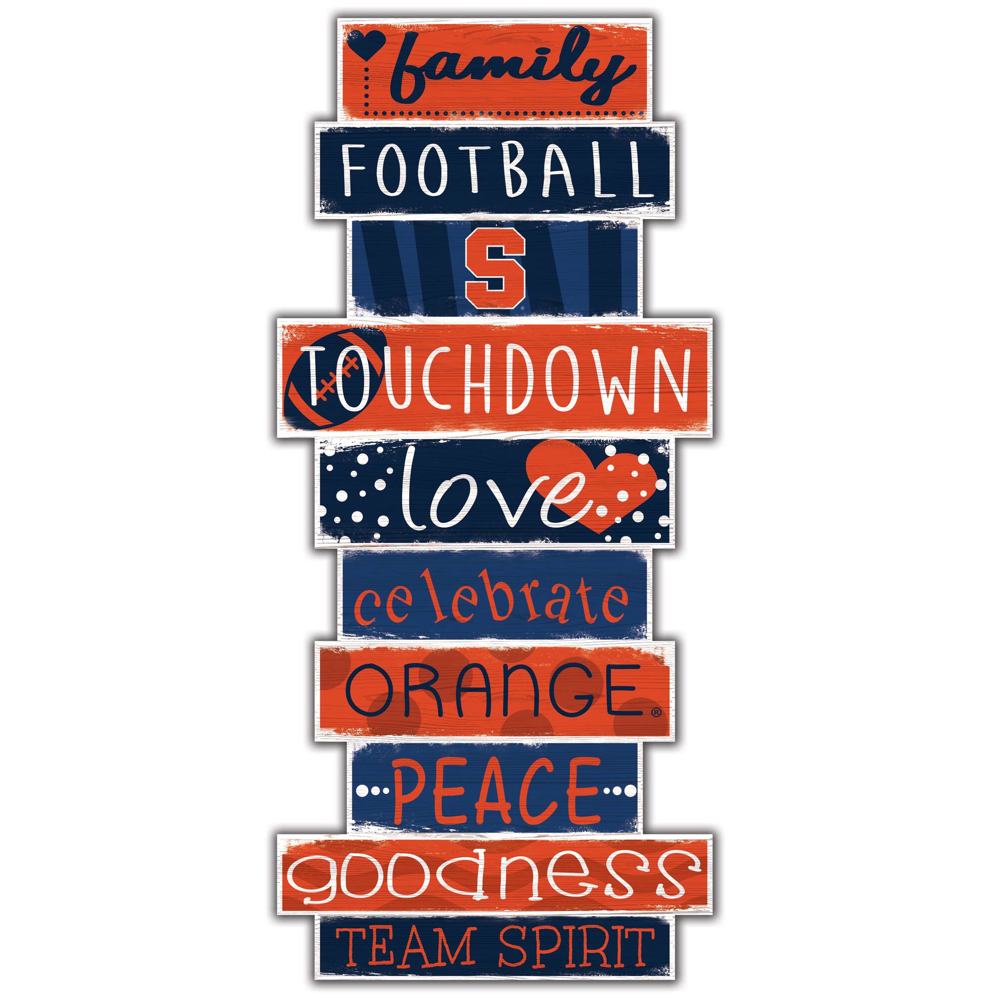 Syracuse Orange 5'' x 24'' Celebrations Stack Sign