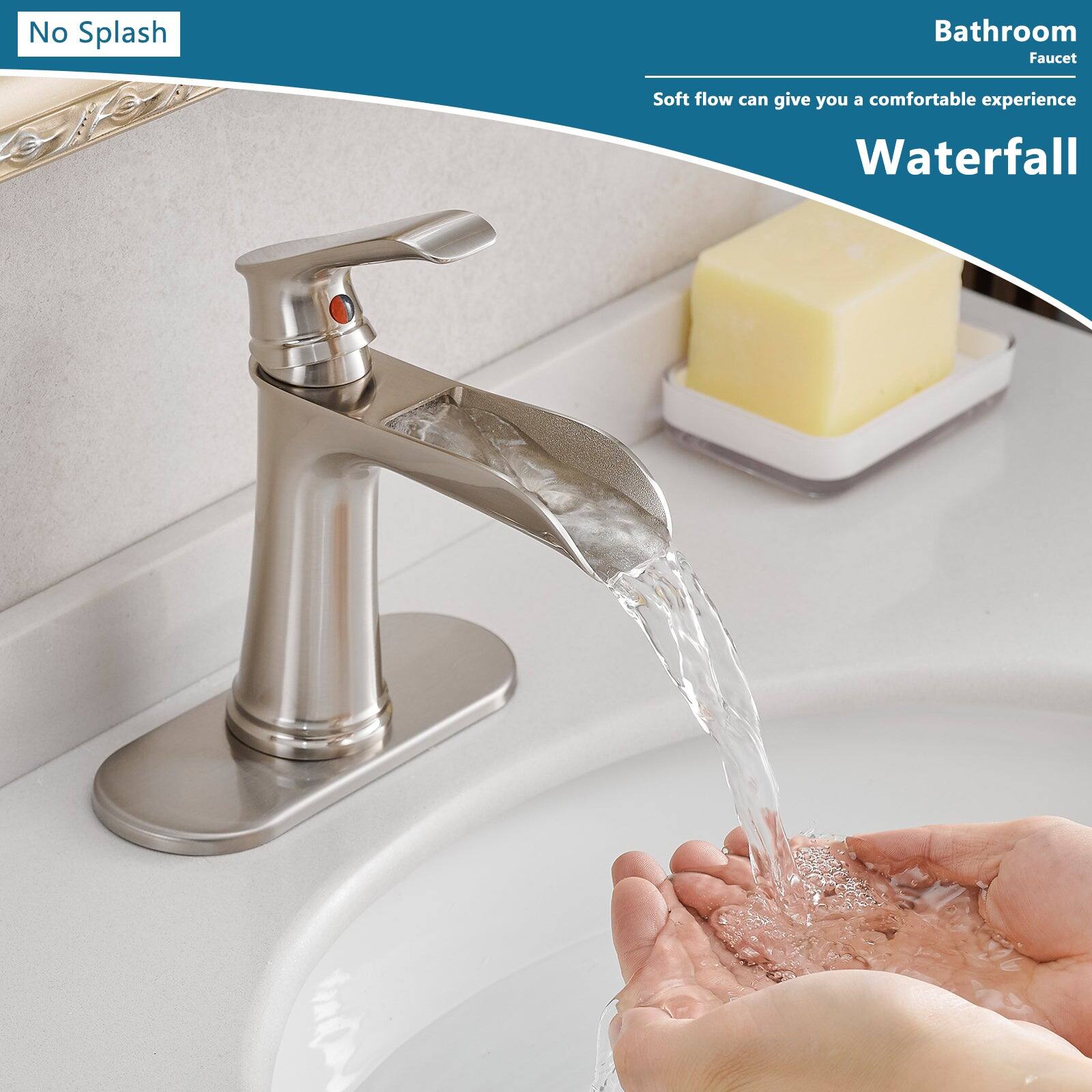 No Splash

Bathroom Faucet

Soft flow can give you a comfortable experience

Waterfall