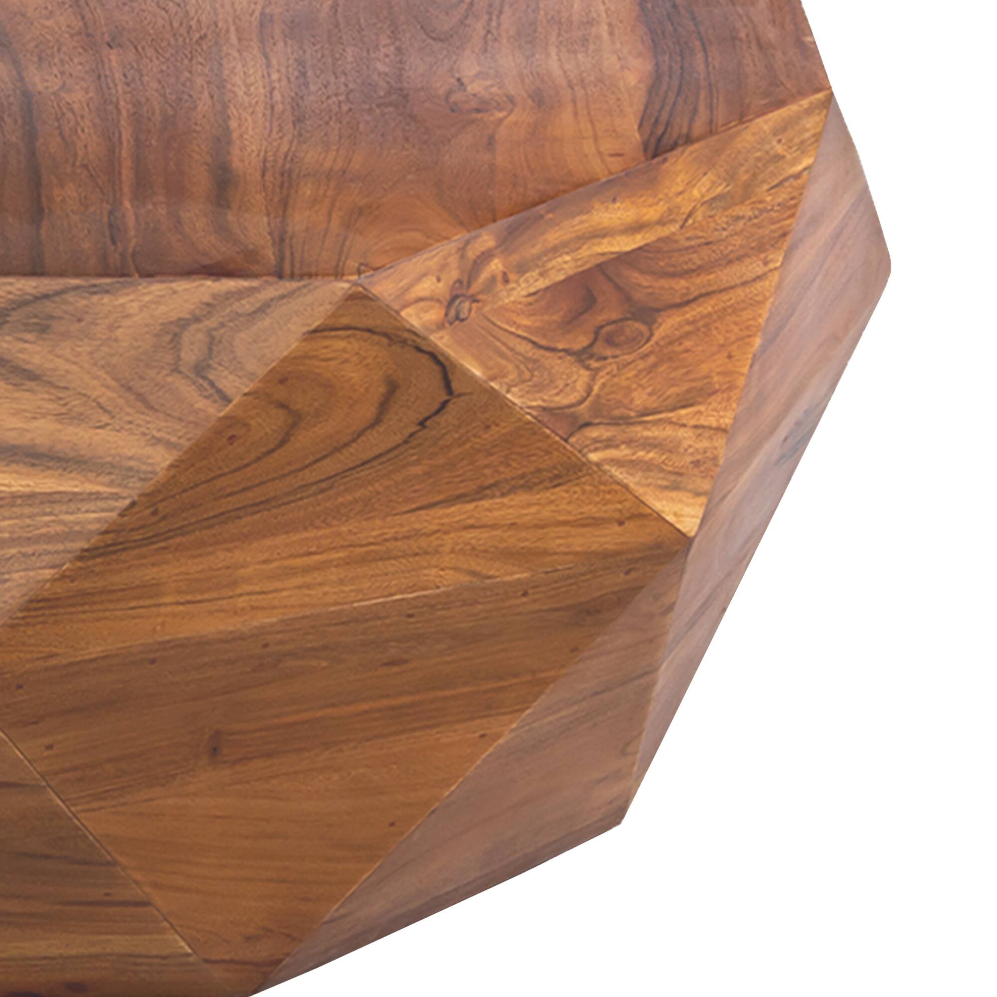 Alt View 3. Manhattan Lane - Bon 33 Inch Diamond Shape Acacia Wood Coffee Table With Smooth Top - Dark Brown.