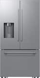 Samsung - 36 in. Wide Bespoke AI 29 cu. ft. 3-Door French Door Refrigerator with Zero Clearance Fit & Sphere Ice™ - Stainless Steel