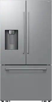 Front. Samsung - 36 in. Wide Bespoke AI 29 cu. ft. 3-Door French Door Refrigerator with Zero Clearance Fit & Sphere Ice™ - Stainless Steel.