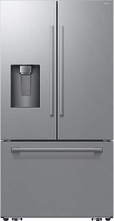 Samsung - 36 in. Wide Bespoke AI 29 cu. ft. 3-Door French Door Refrigerator with Zero Clearance Fit & Sphere Ice™ - Stainless Steel