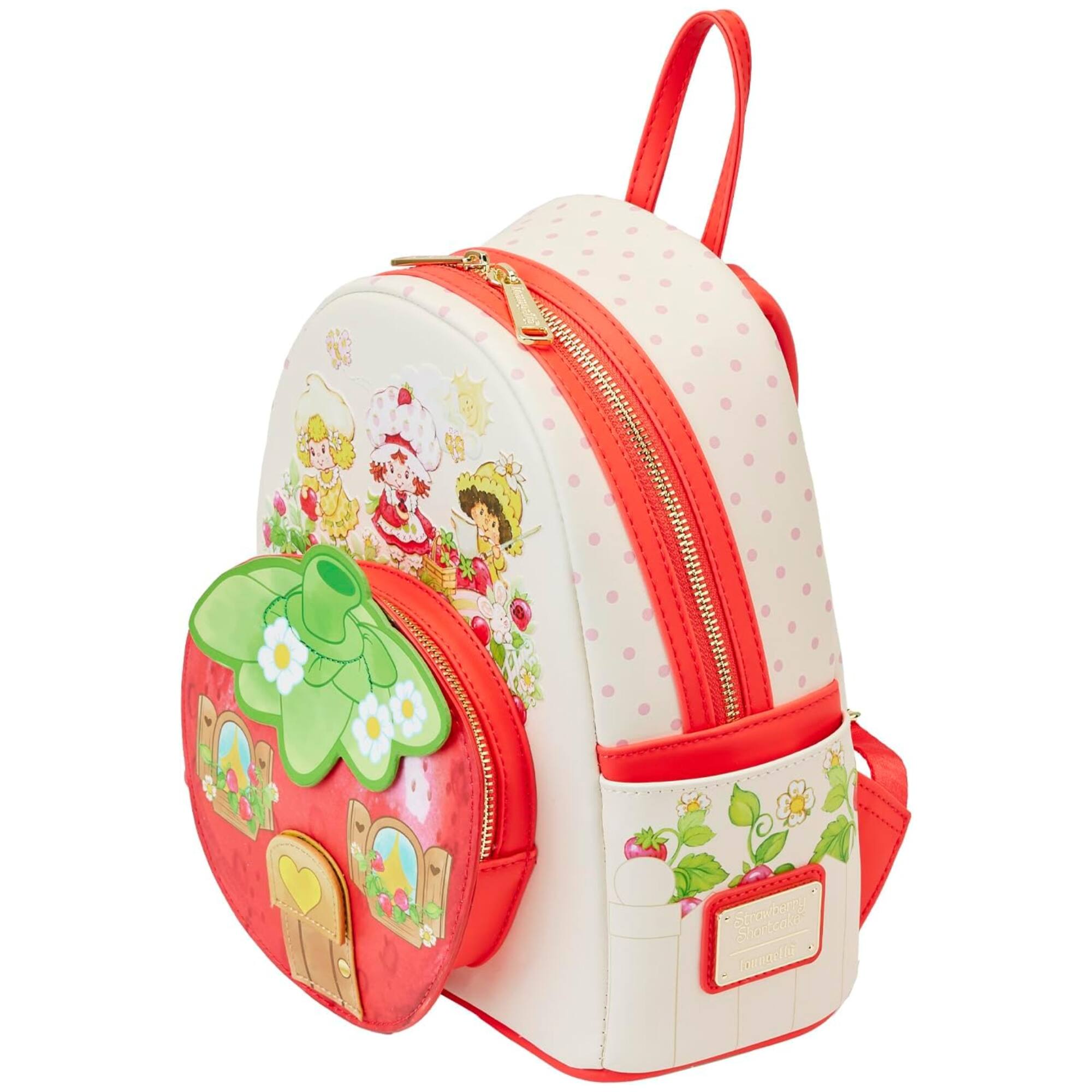 Alt View 2. LoungeFly - Loungefly Strawberry Shortcake Strawberry House Mini Backpack - Multicolored.