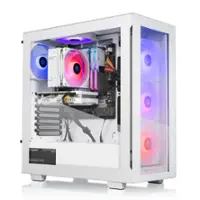 Thermaltake - LCGS View i460T V2 Gaming Desktop Intel Core i7- 14700F,  32GB DDR5 RAM, NVIDIA GeForce RTX 4060 Ti, 1TB NVMe M.2 - White - Front_Zoom