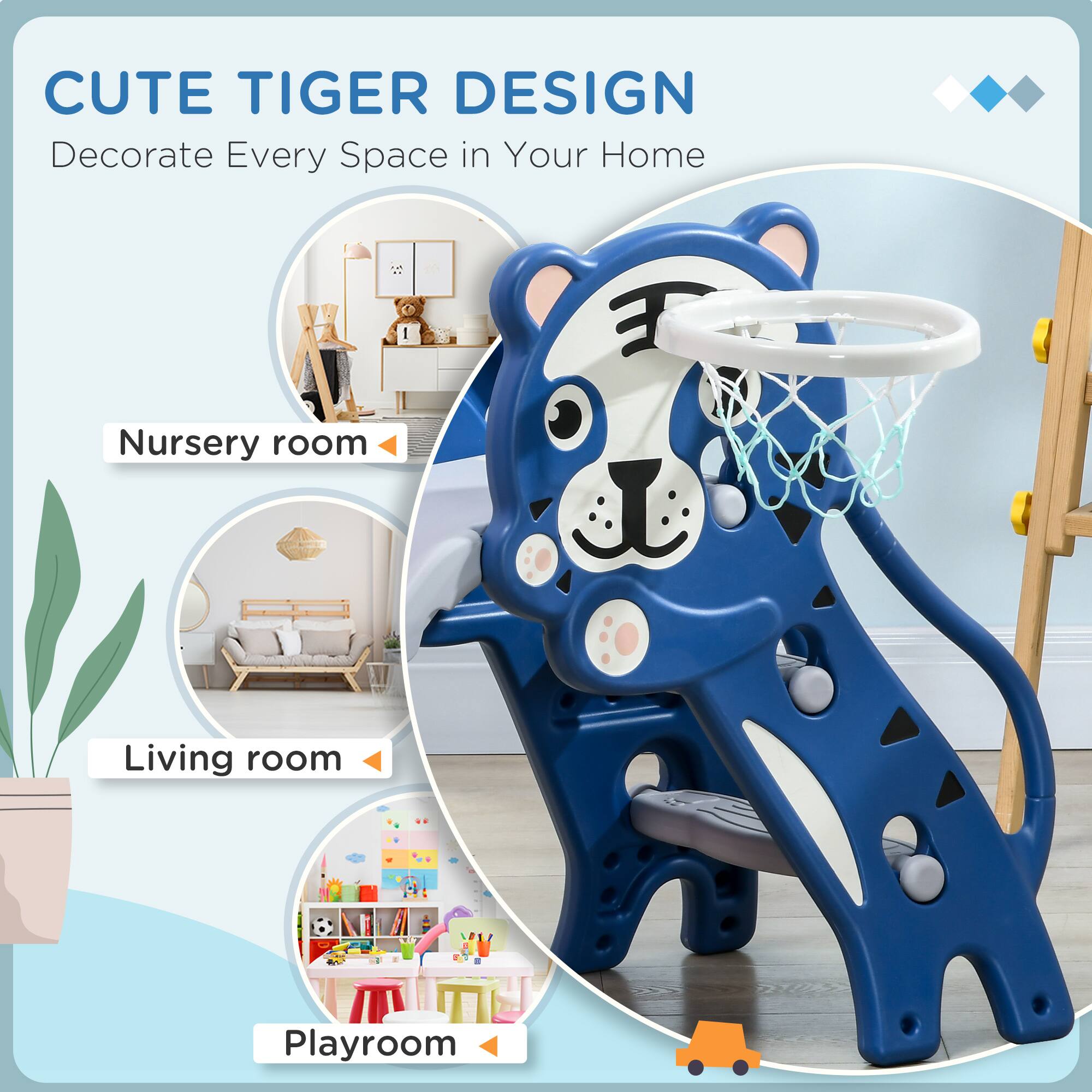 CUTE TIGER DESIGN  
Decorate Every Space in Your Home  

Nursery room  
Living room  
Playroom