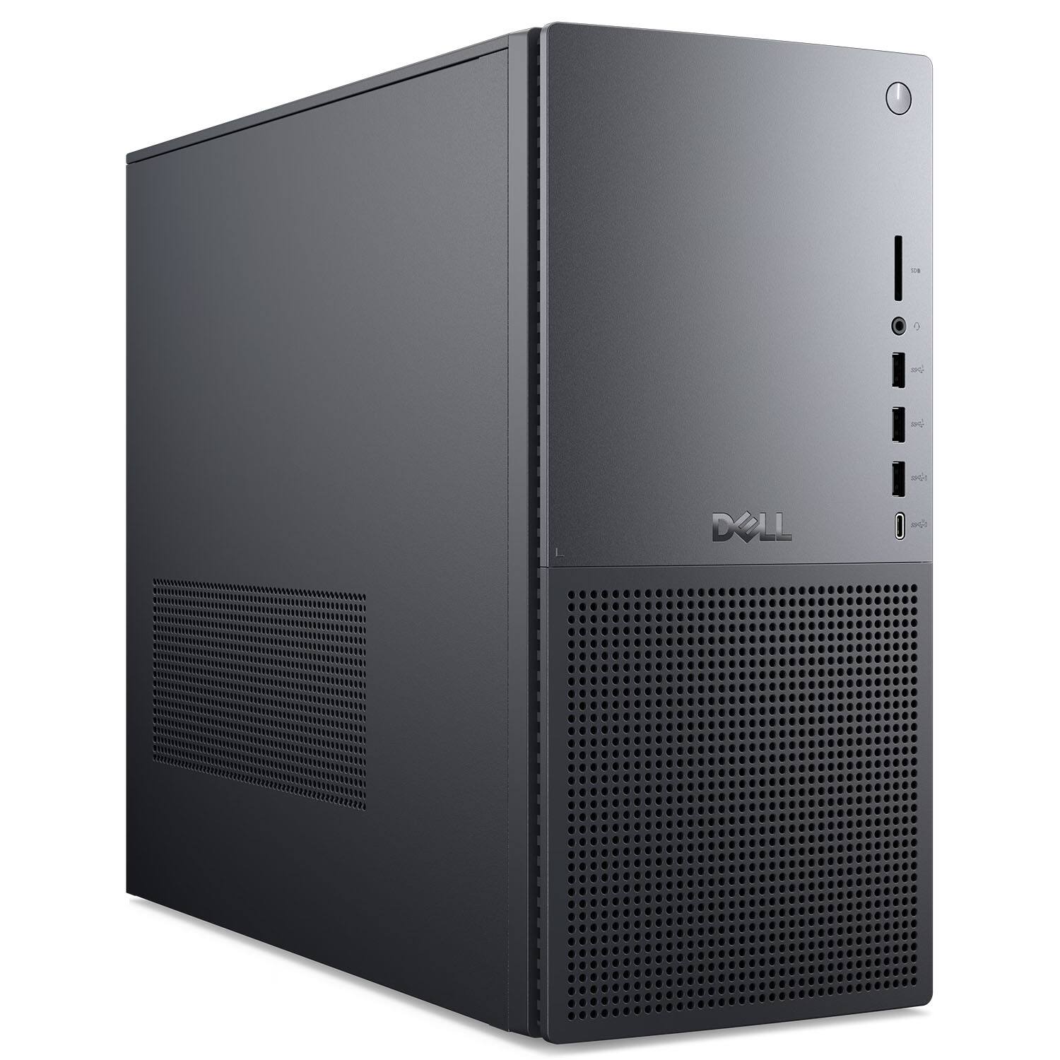 Alt View 3. Dell - Dell Tower Plus EBT2250 Desktop (Intel Ultra 7-265, 32GB DDR5, 2TB PCIe SSD, Win 11 Pro) w/USB Hub - Black.