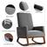 The text on the image is grouped as follows:
1. Comfortable Backrest
2. Wide Armrest
3. Deep Seatbase
4. Goal lde cl News
5. Convenient Storage Pocket
6. Anti-skid Foot Pads