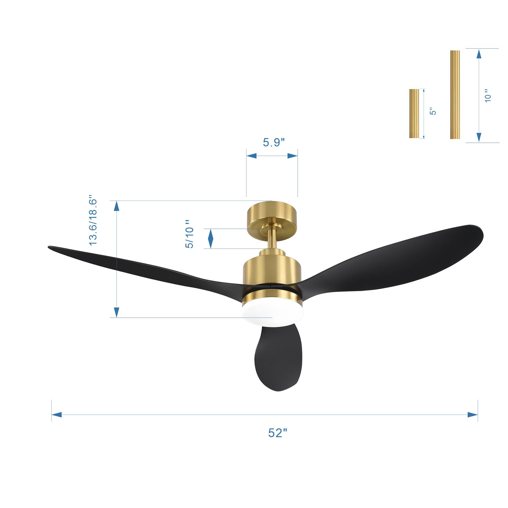 5" = 10, 5.9", 13.6/18.6", 5/10", 52"