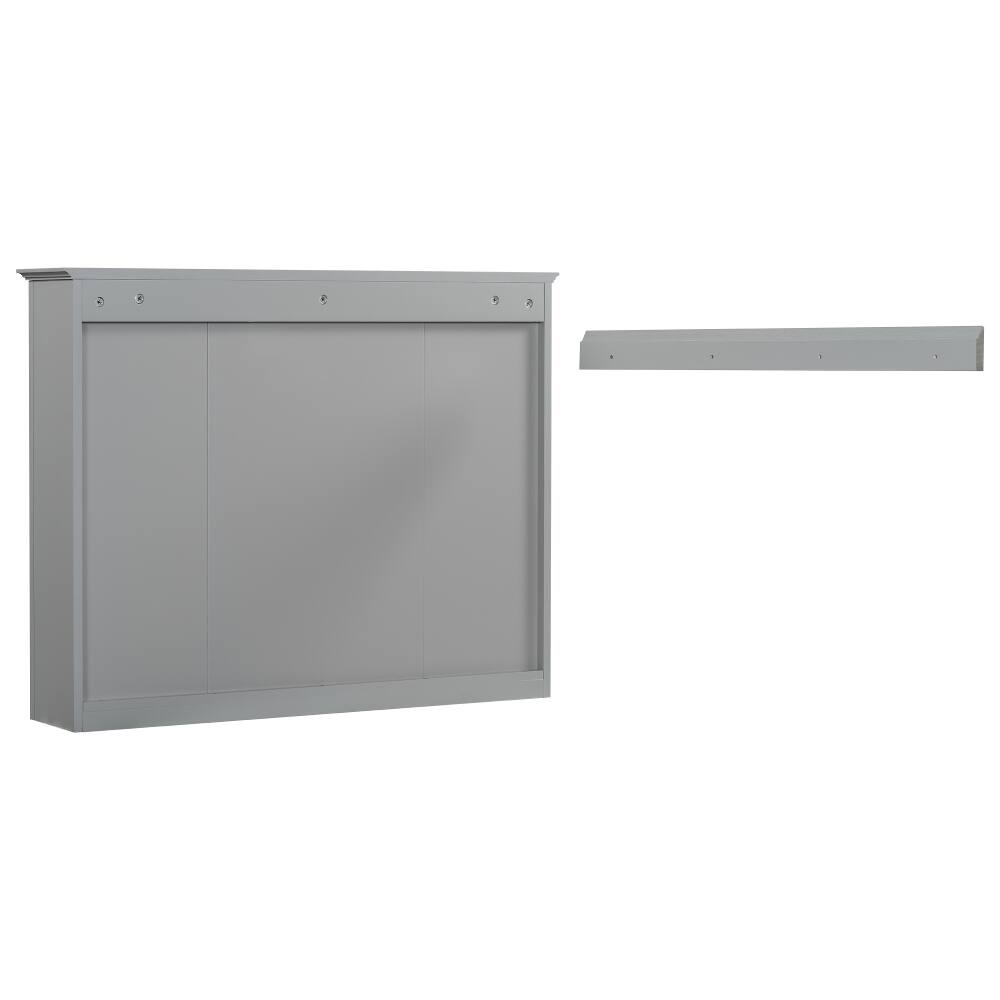 Alt View 10. Loheer - Loheer 36 inch bathroom vanity with sink Grey Modern Solid Wood - Grey.