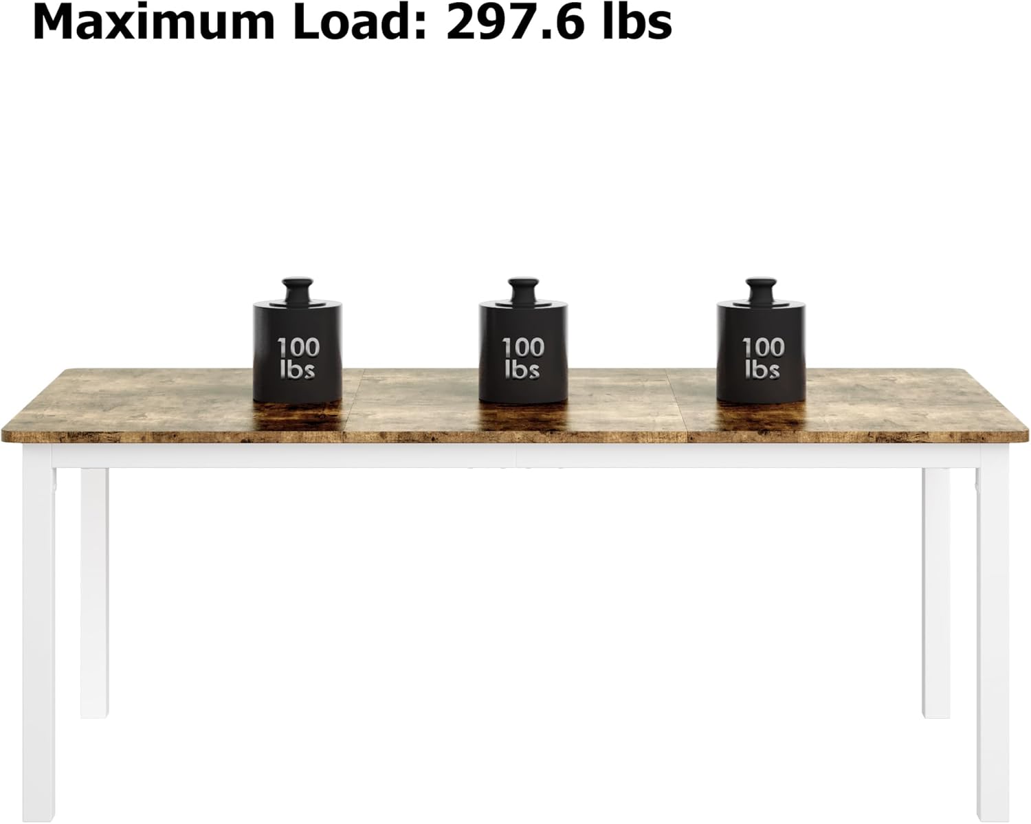 Maximum Load: 297.6 lbs  
100 lbs 100 lbs 100 lbs