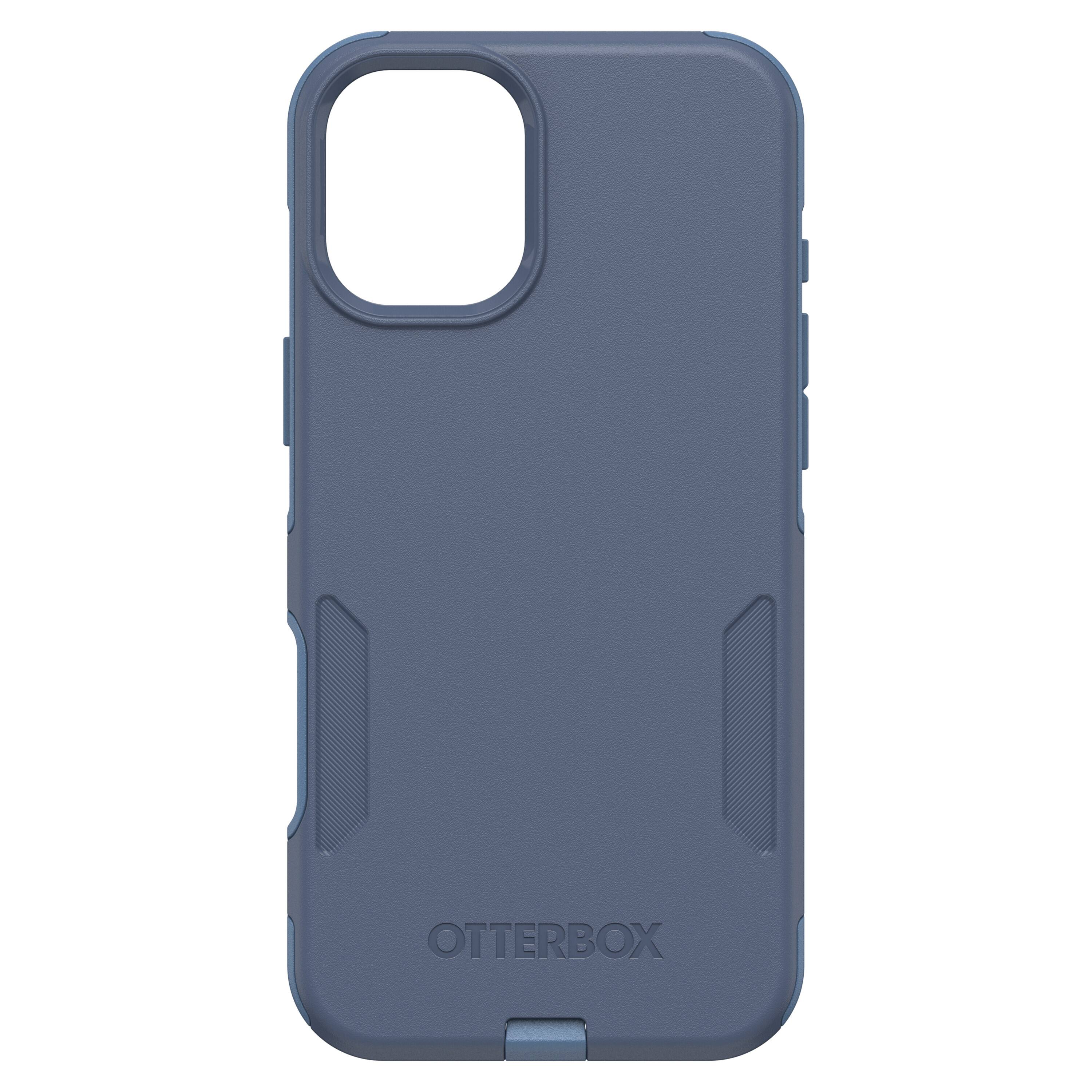 Angle. OtterBox - Commuter Series Hard Shell for MagSafe for Apple iPhone 16 Plus - Baby Blue Jeans.