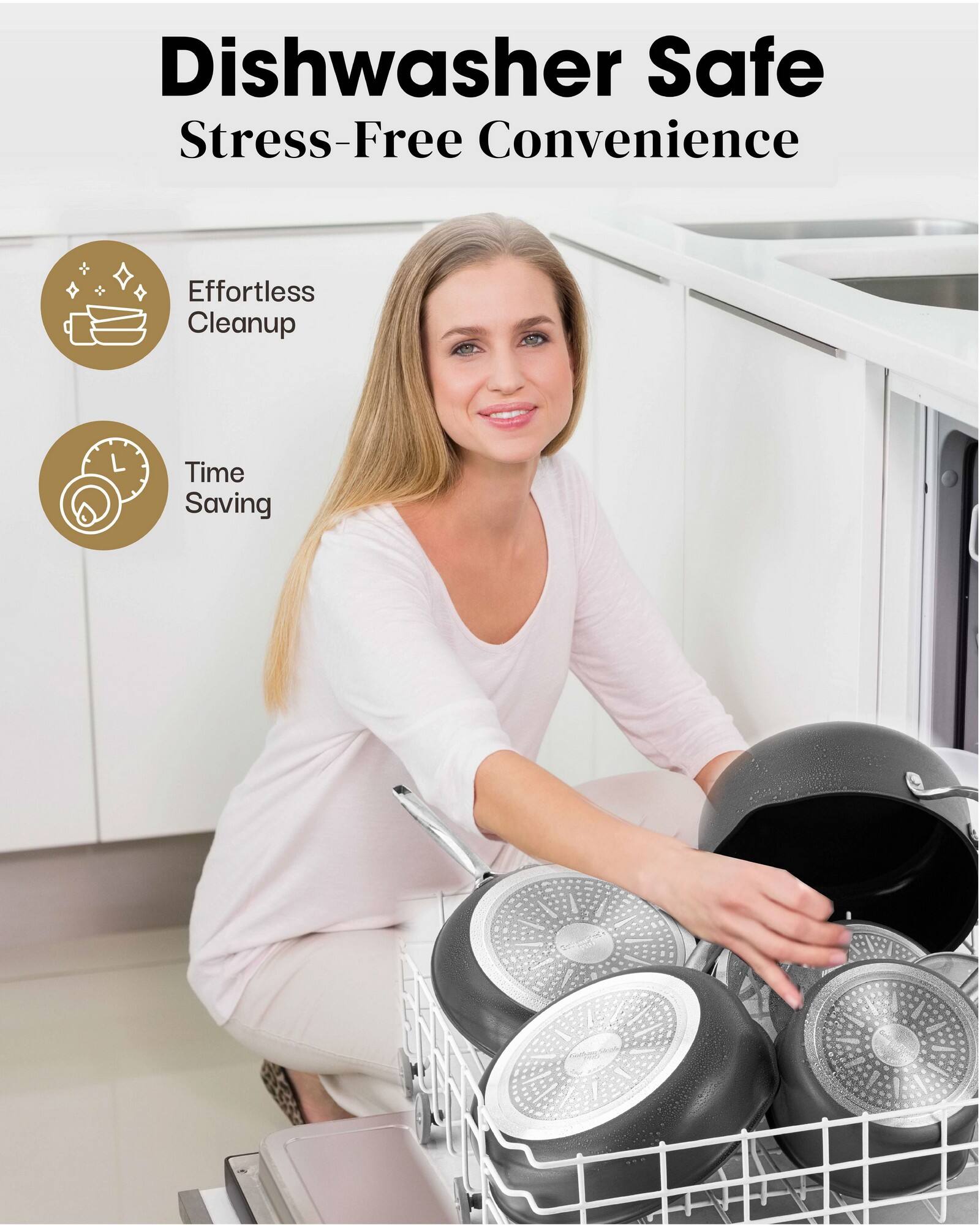 Dishwasher Safe, Stress-Free Convenience, Effortless Cleanup, Time Saving