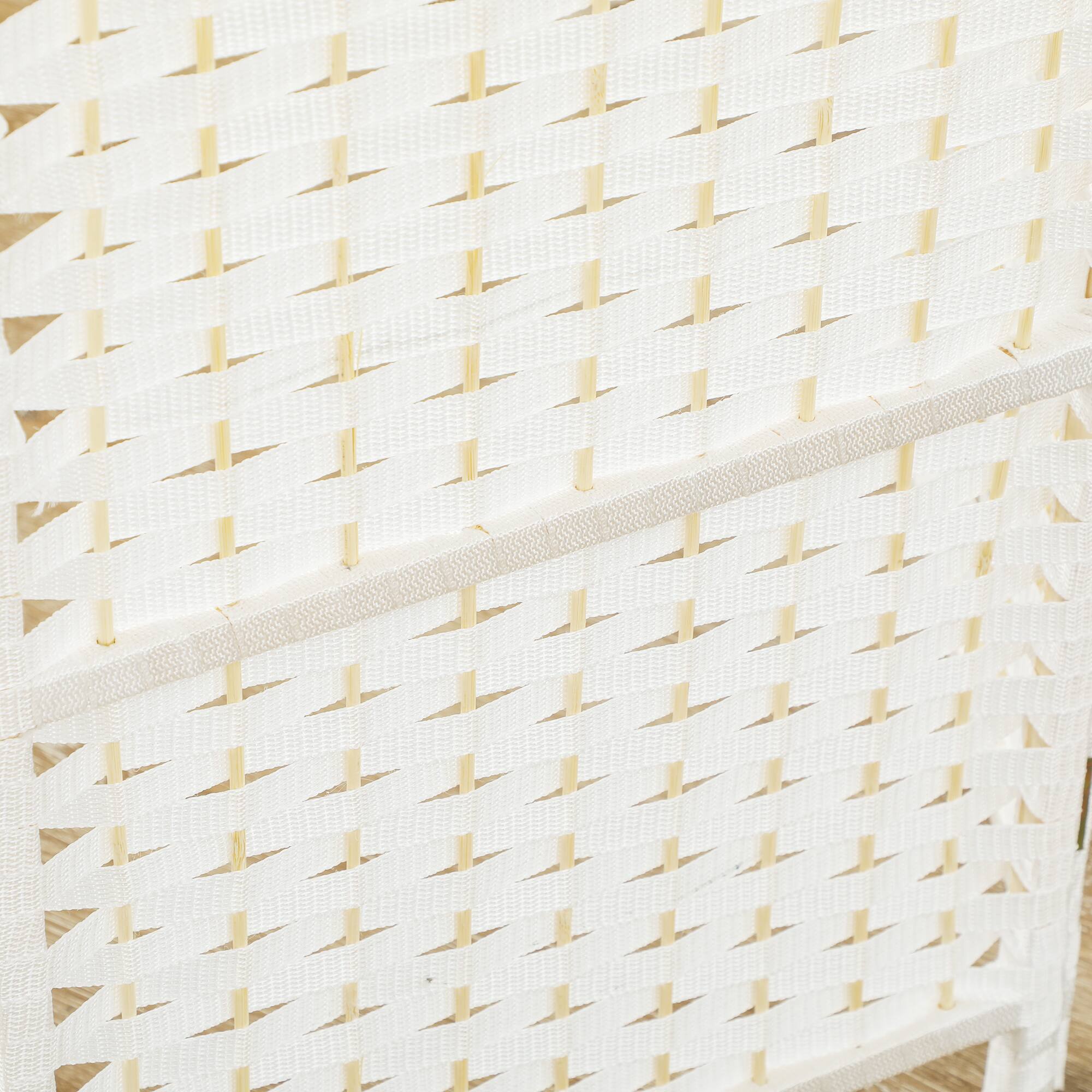 Alt View 7. Homcom - Room Divider, Folding Privacy Screen, Tall Freestanding Wall Partition for Home Office and Bedroom - White.