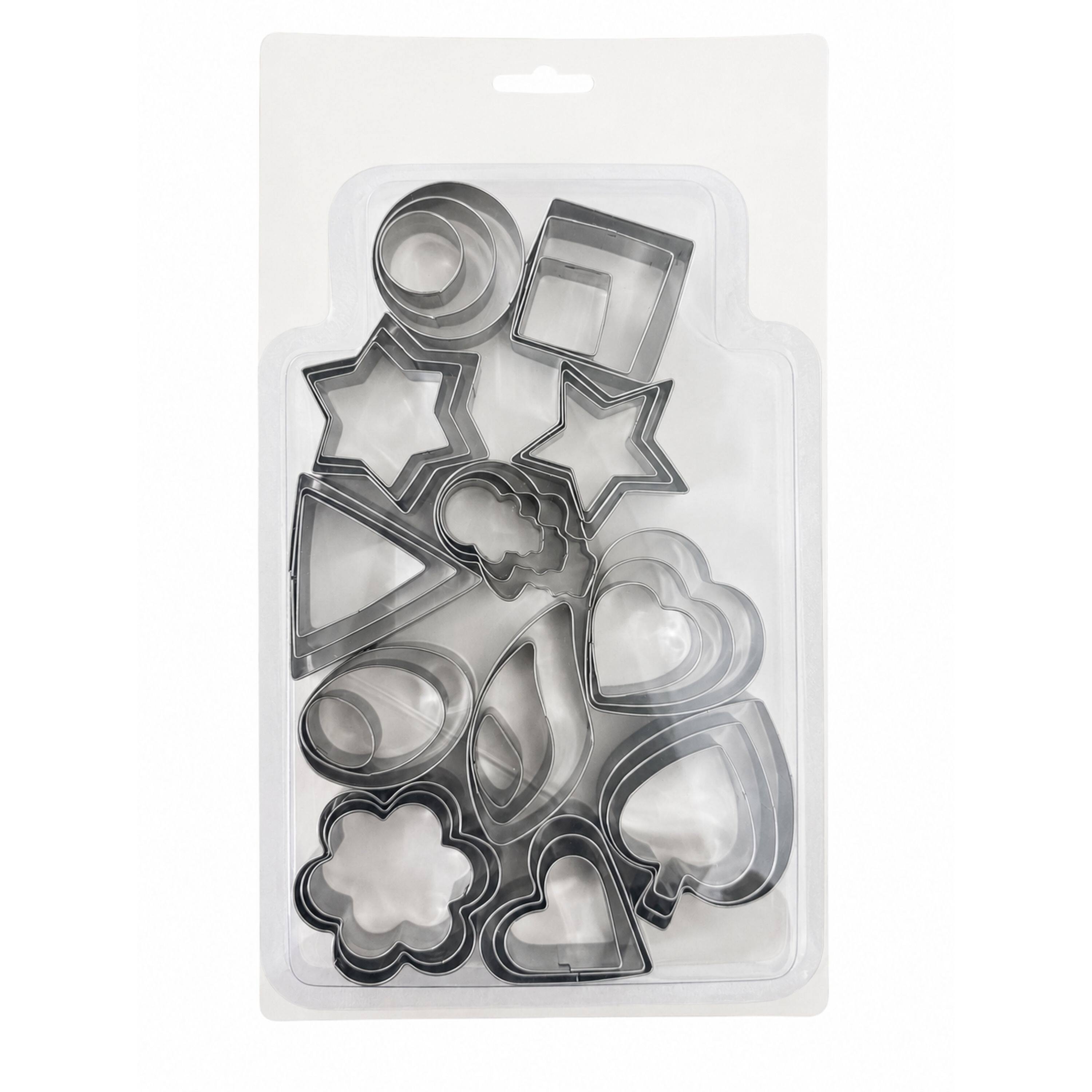 Angle. Kitcheniva - 36-Piece Stainless Steel Cookie Cutter.