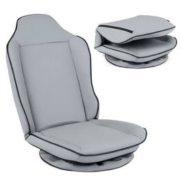 WELLFOR - 360° Swivel Floor Gaming Chair with 5-Level Adjustable Backrest - Gray
