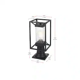 Elegant Lighting - Willington 7 inch Outdoor Pendant - Black