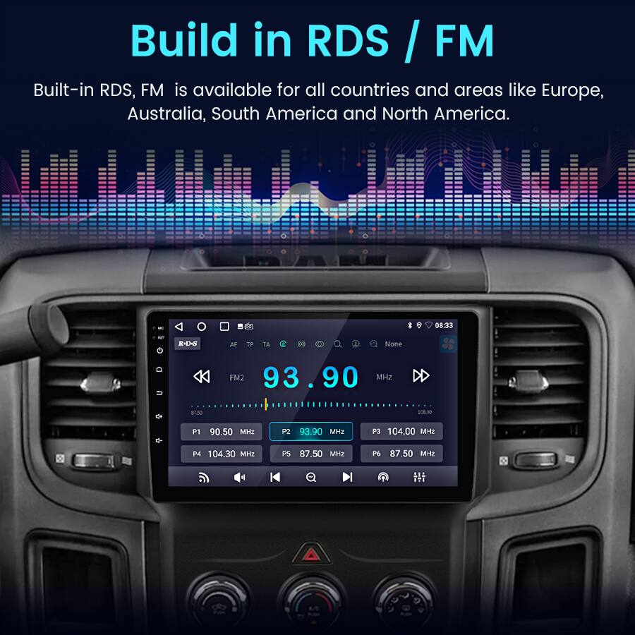 Build in RDS / FM

Built-in RDS, FM is available for all countries and areas like Europe, Australia, South America and North America.