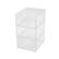 Front. Martha Stewart - Brody Set of 3 Clear Plastic Stackable Desktop Storage Organizer Trays - 3" x 3.75" - Clear.