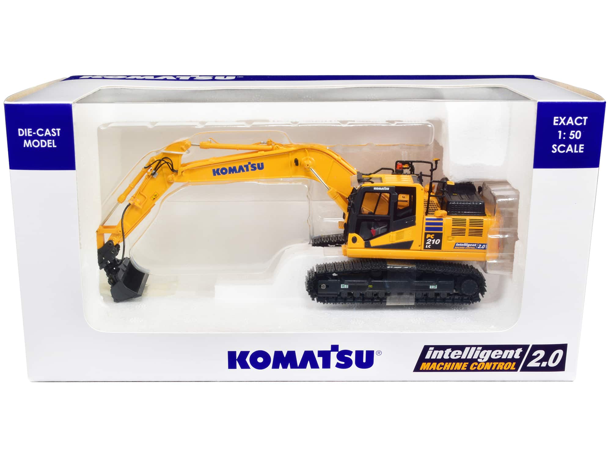 Komatsu PC210LCi-11 Intelligent Machine Control 2.0 Excavator Yellow 1/50 Diecast Model by Universal Hobbies