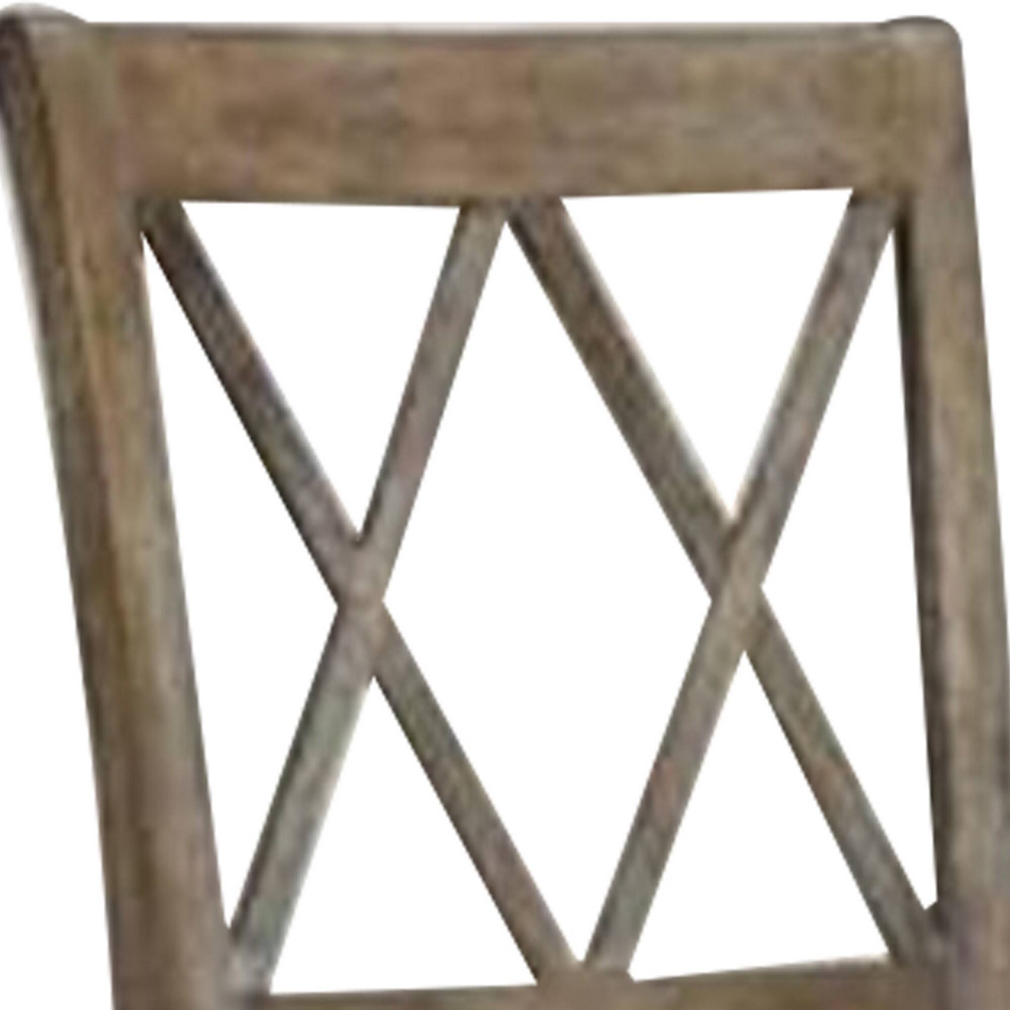 Alt View 1. Manhattan Lane - Wood Dining Chair, Double X Backrest, Set of 2 - Beige and Brown.