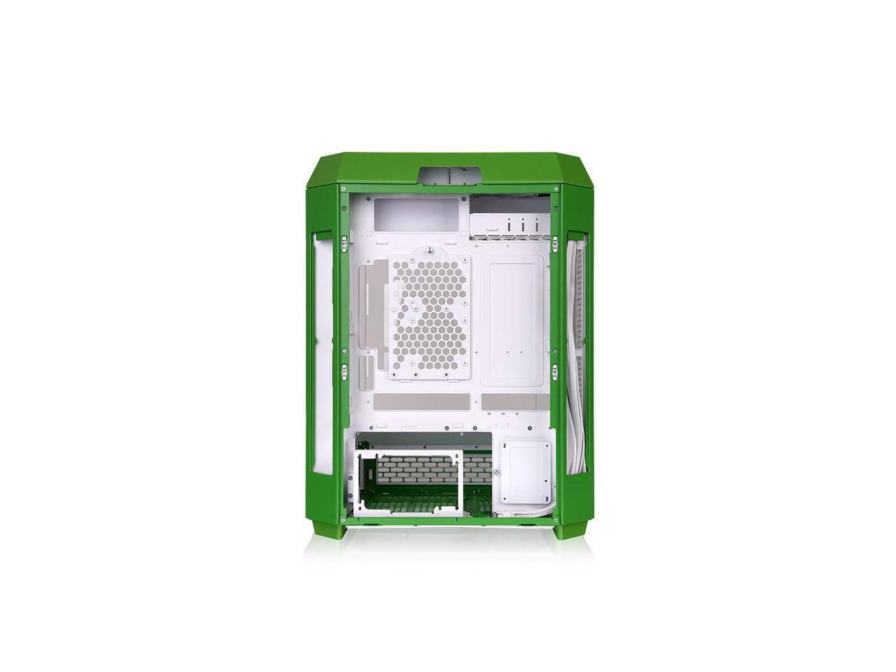 Alt View 3. Thermaltake - Thermaltake Tower 600; 2x140mm Fans; 420mm Rad; 400mm GPU; Hidden Connectors; Rotatable Slots; Green - Light-Year Green.