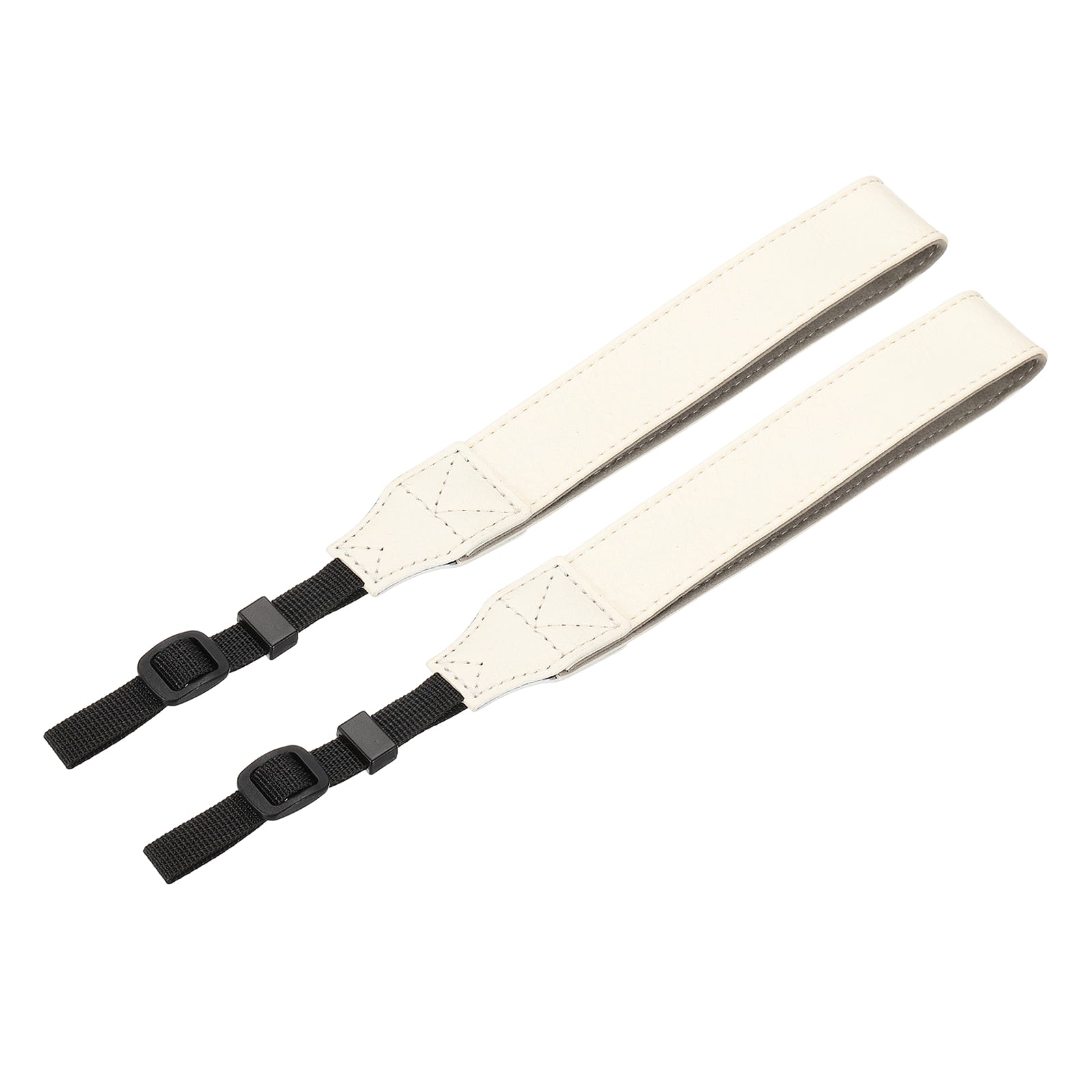 Unique Bargains - 2pcs Camera Wrist Straps, PU Leather Hand Strap Adjustable Wristlet Lanyards for DSLR SLR Digital Camera - White