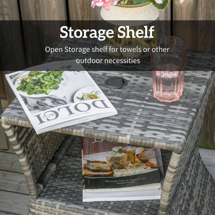 Storage Shelf  
Open Storage shelf for towels or other outdoor necessities  

DOLCI  
350 recipes from the regions of India