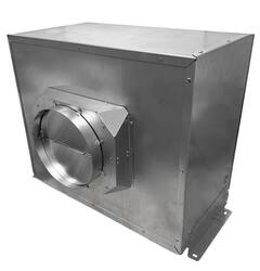 610 CFM In-Line Blower for Select Monogram Island Mount and Wall Mount Ventilation Hoods - Stainless Steel - Front_Zoom