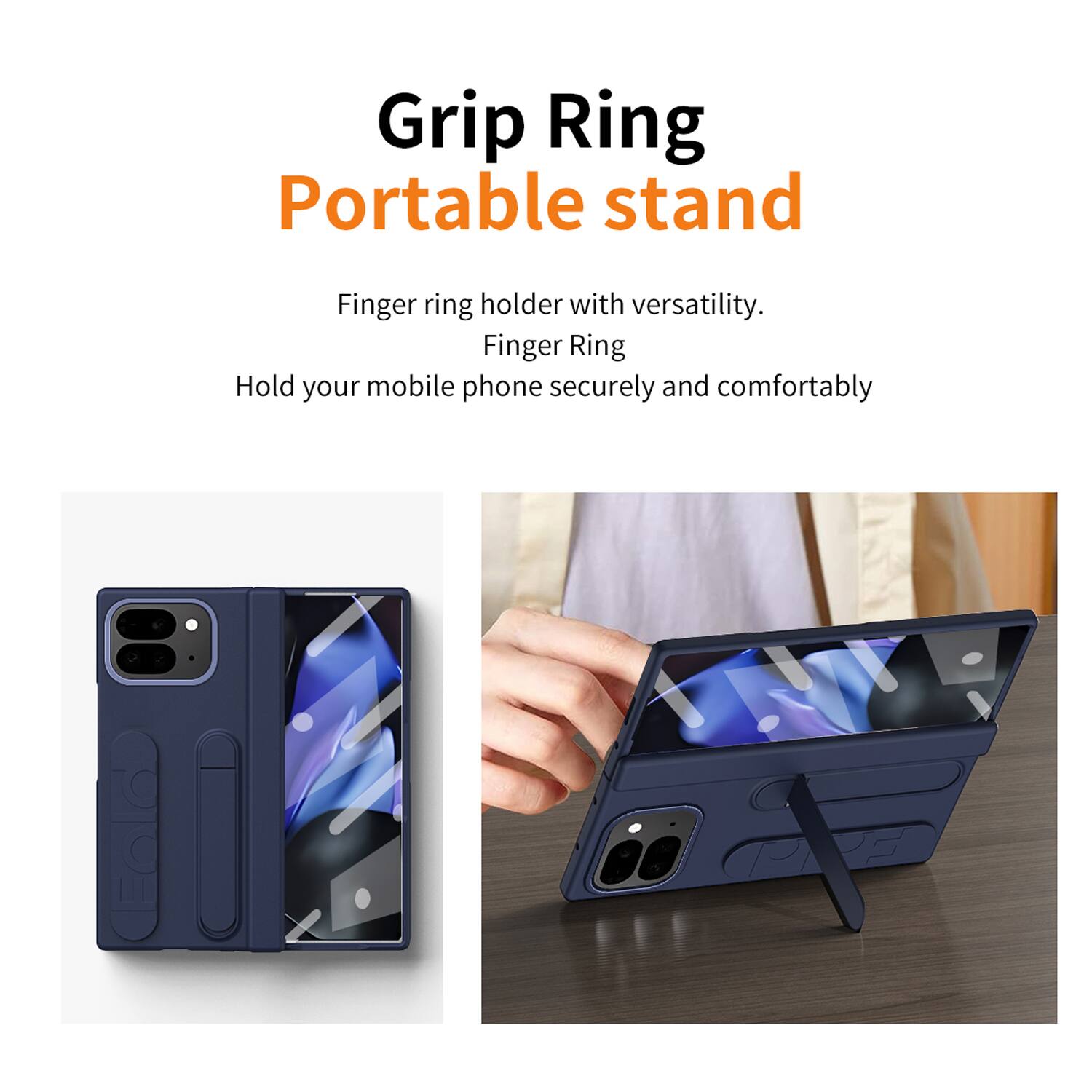 Grip Ring Portable stand

Finger ring holder with versatility.

Finger Ring

Hold your mobile phone securely and comfortably