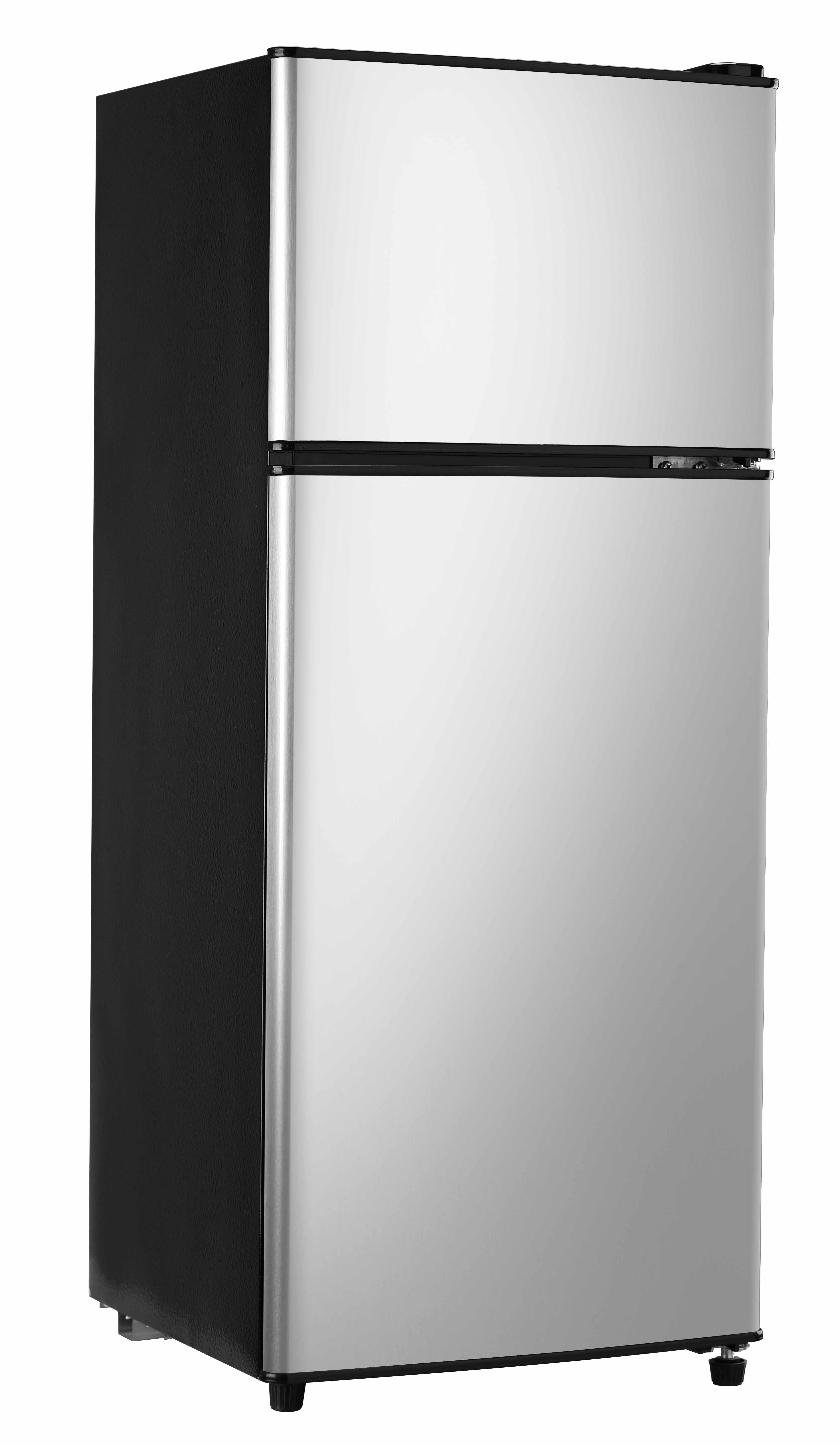 Alt View 5. Loheer - 3.2 Cu. Ft. 2-Door Compact Mini Fridge with Separate Freezer & LED Light - SILVER.