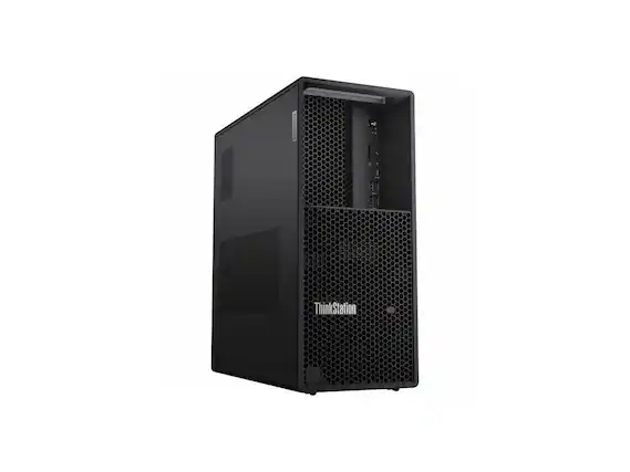 Front. Lenovo - Lenovo ThinkStation P3 Gen 2 30HT007WUS Workstation - 1 x Intel Core Ultra 7 265 - vPro Technology - 32 GB - 1 TB SSD - Black.