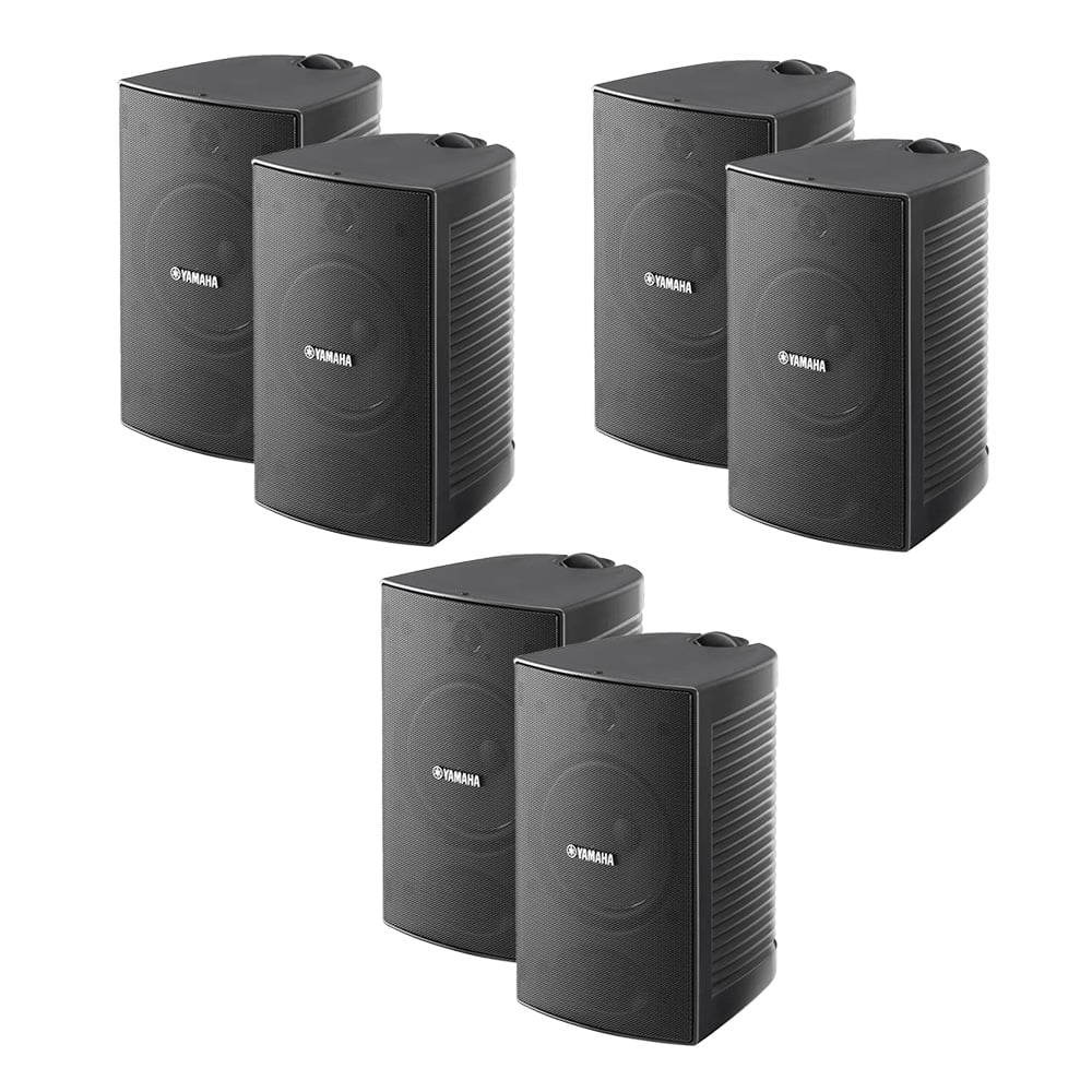 Yamaha - NS-AW294 All-Weather Outdoor Speakers Bundle - 6 Pack - Black