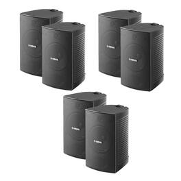 Yamaha - NS-AW294 All-Weather Outdoor Speakers Bundle - 6 Pack - Black